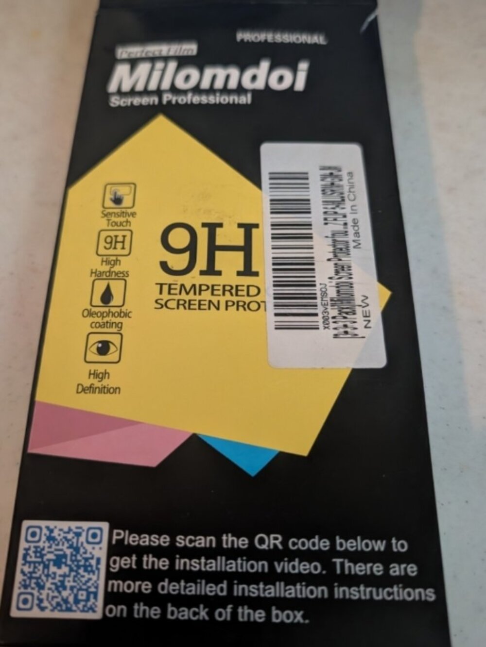 Milomdoi Glass Protector For Galaxy Z Flip 5 3 Pack open box